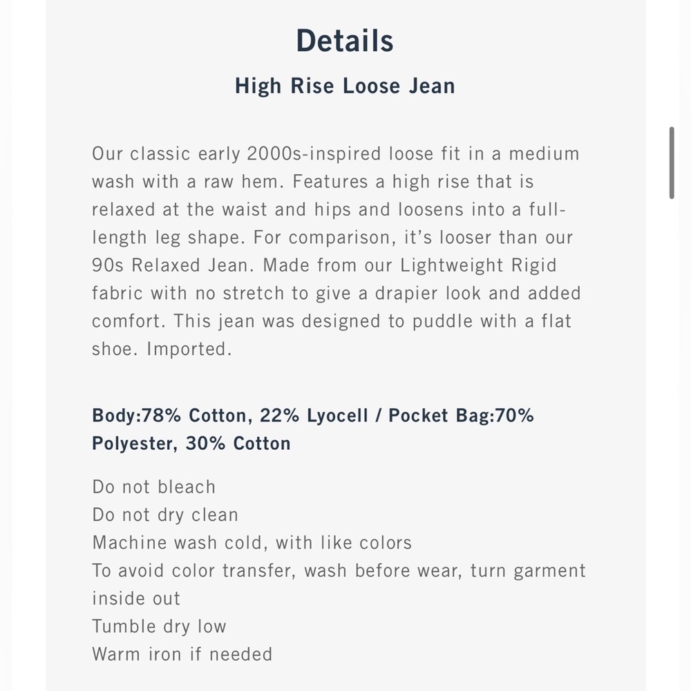 A&F High Rise Loose Size 29 - Picture 4 of 7